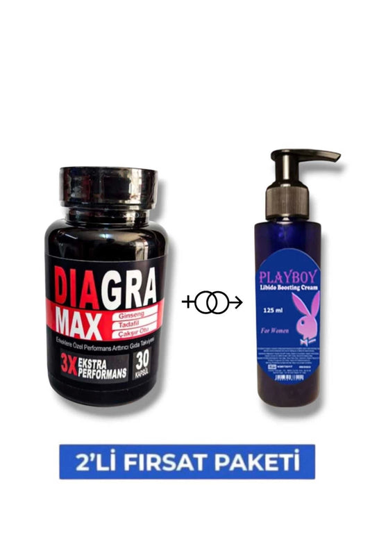Diagra Max Erkek Özel Geliştirme 30'lu Destekleyici Playboy Lib.ido Arttırıcı Krem 125 ml