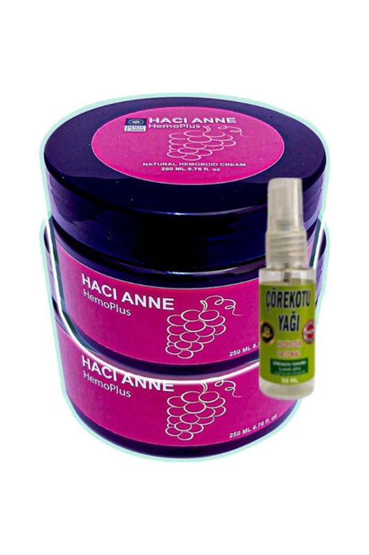 Hemoplus Hacı Anne Bakım Kremi 200 ml x 2 adet + Çörek Otu Yağı 30 ml