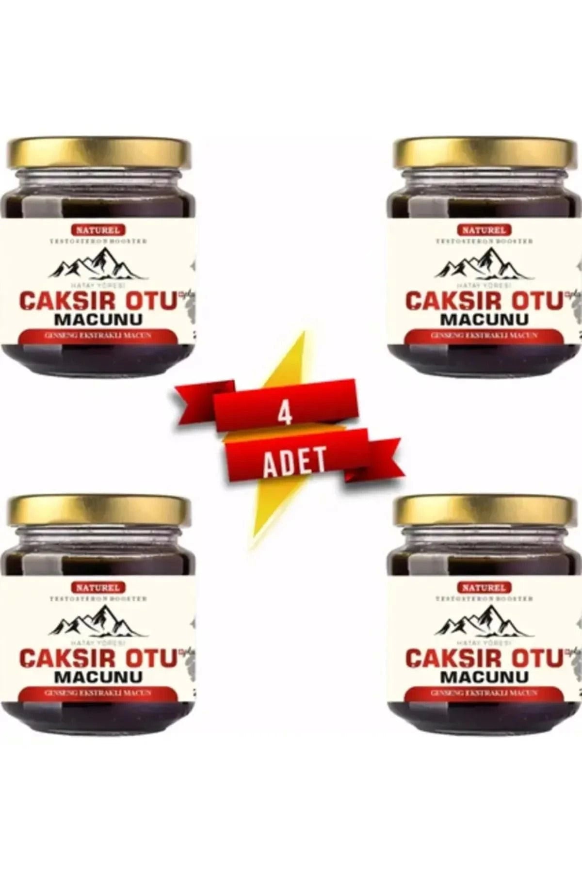 Erkeklere Özel 24 Saat Etkili Hatay Yöresi Çakır Otu Macunu 240 gr X 4 Adet