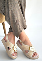 Cate Bej Hasır Cilt Sandalet — Bej [stokoz:Nmwyy3gOMGVdwbLFVf1e%3ABej%3A1%3A1obmk9o]
