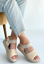 Jake Bej Hasır Cilt Sandalet — Bej [stokoz:L0Od6rdtf9hi2xyTTJ8m%3ABej%3A1%3Axu65lm]