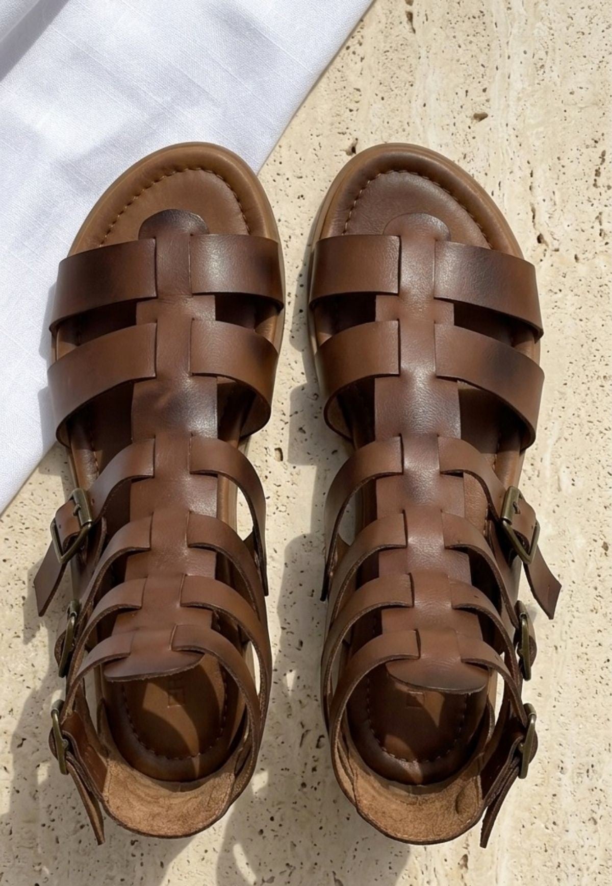 Nola Taba Hakiki Deri Kemerli Sandalet — Taba [stokoz:ccJ5NfxSFdsY2BXOoyYb%3ATaba%3A2%3A1c3gfam]