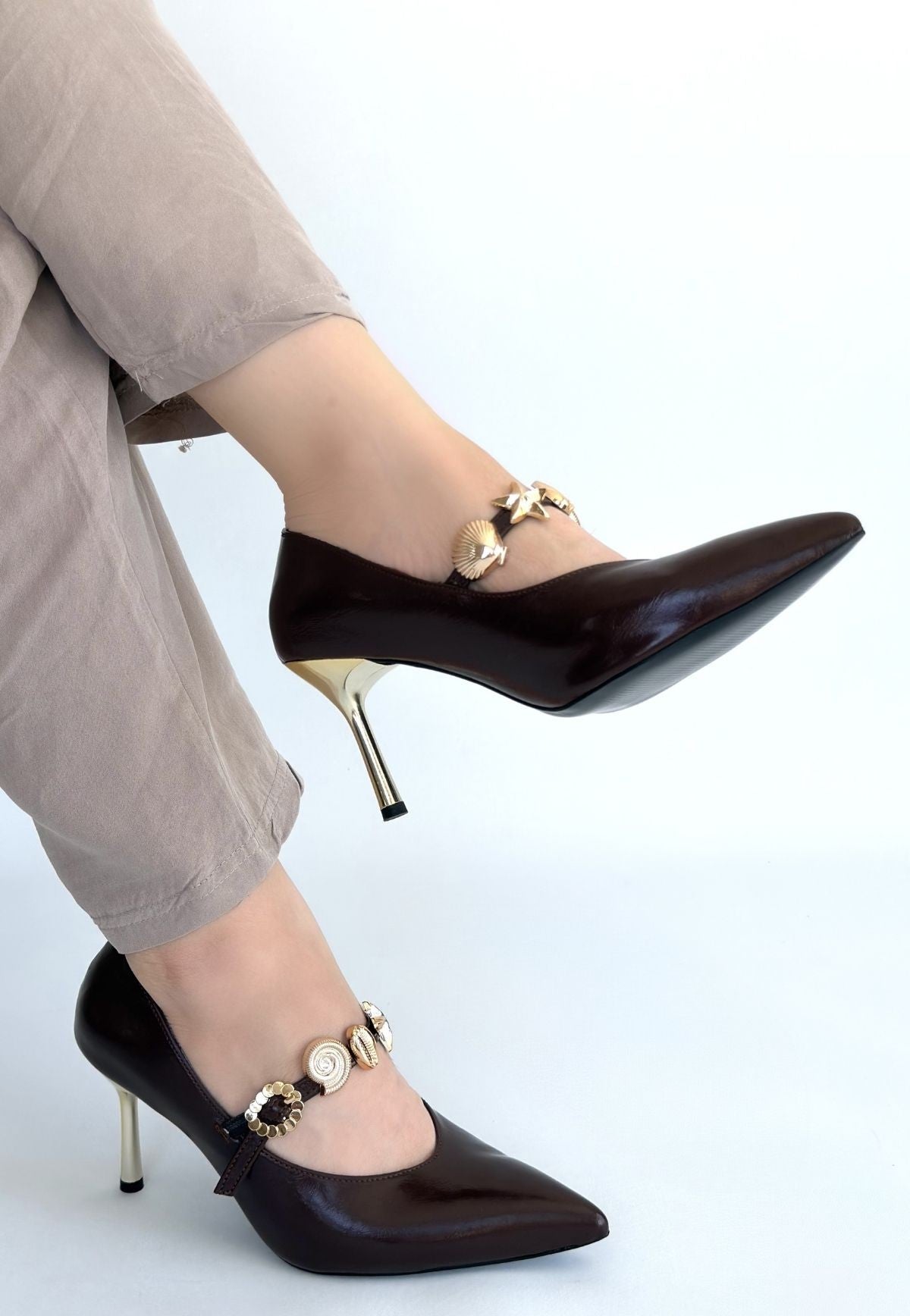 Conne Kahverengi Cilt Stiletto Ayakkabı — Kahverengi [stokoz:J5WHwo0xqwIJVNynGSWe%3AKahverengi%3A2%3A162wcs2]