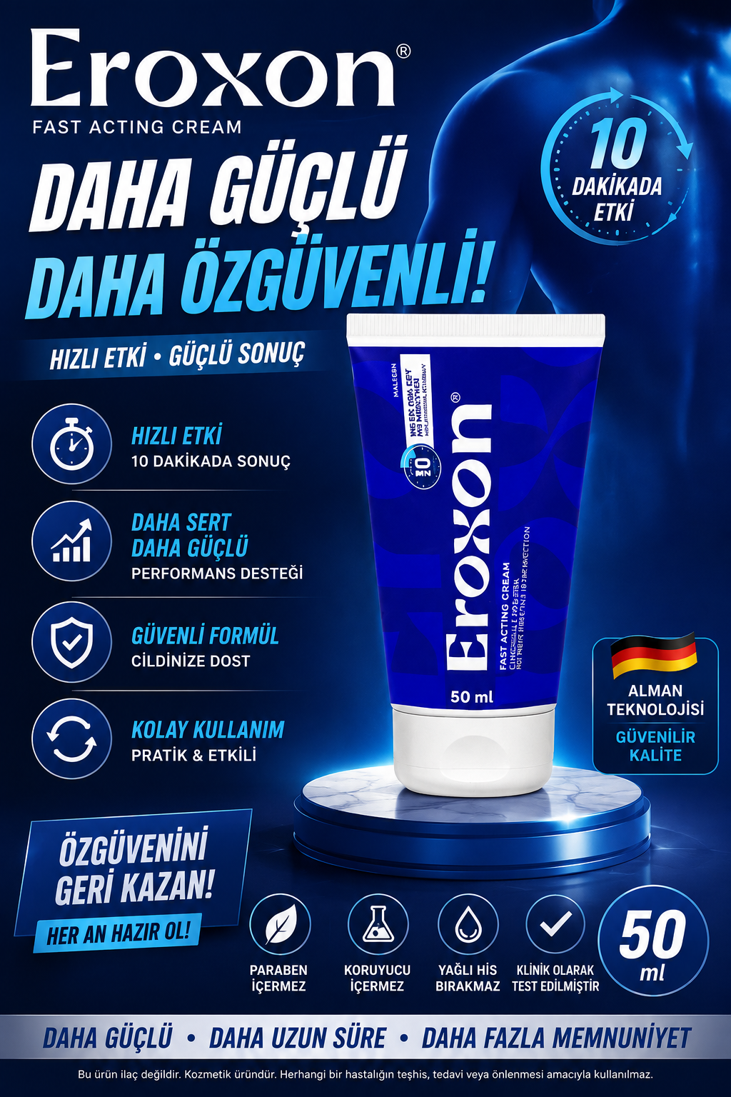 Eroxon Fast Acting Cream 50 ml - Hızlı Etkili Performans Kremi