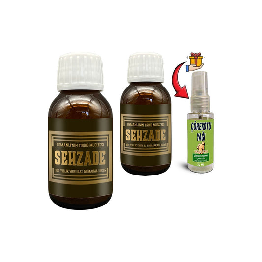 Şehzade Iksiri Şurubu 2 Adet Osmanlı Geleneğinden Bitki Extratlı Şurup 50 ml + Çörek Otu Yağı