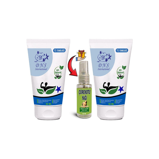 DNS 2 Tane Ginseng Kolajenli Gümüş İyonu Glukozamin Saponins Germanyumlu Krem 50 ml + Çörek Otu Yağı