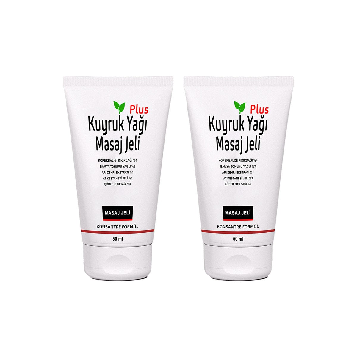 Kuyruk Yağı Masaj Jeli Plus 2 Adet 50 ml Konsantre Formül